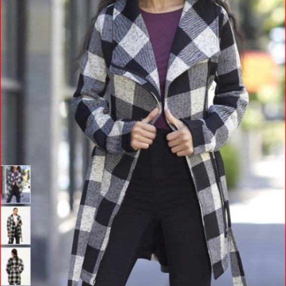 Steve Madden Jackets & Blazers - Steve Madden Plaid Peacoat. New with tags. Size Medium